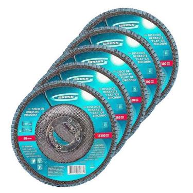 Imagem de Disco flap zirconio grão 80 115mm gross 7401855