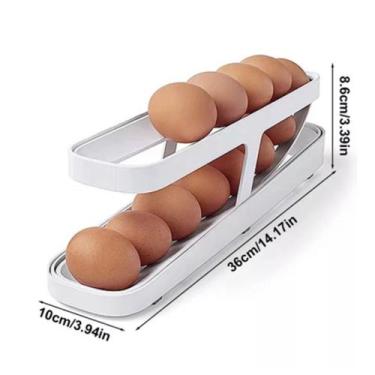Imagem de Porta Ovos De 2 Andares Dispenser Automático De Ovos Para Refrigerador