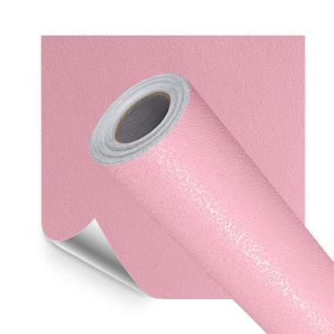 Imagem de Papel de Parede Adesivo Lavavel Texturizado Casca Rosa Claro 500x60cm 