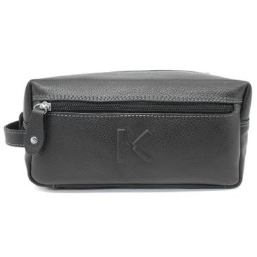 Imagem de Necessaire Couro Masculina Bolsa Organizar Viagem Trabalho - KARTMEN