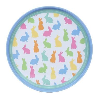 Imagem de Bandeja Redonda Coelho Colorido 27cm Un - Cromus