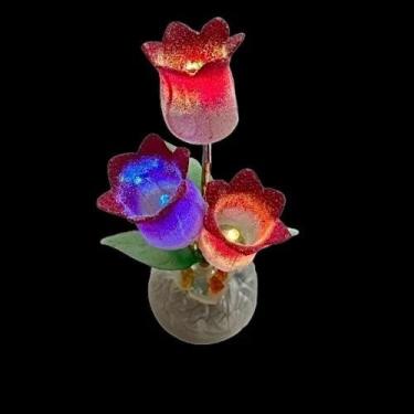 Imagem de Luminária Flor De Led Decoração De Mesa Dias Das Mães Namorados Festa 