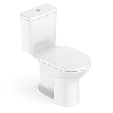 Imagem de Kit Bacia com Caixa, Assento Polipropileno com Queda Amortecida e Complementos de Instalação Round