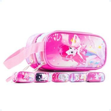 Imagem de Estojo Escolar Organizador Box Jumbo Duplo Com 2 Divisórias - Hxt, Ser