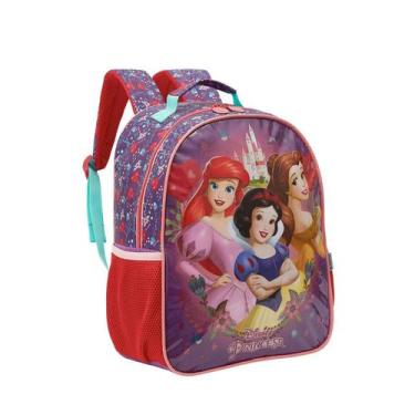 Imagem de Mochila Costas Escolar Infantil Princesas Disney Bolsa 14L - Xeryus