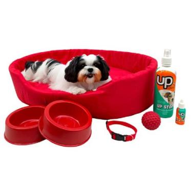 Imagem de Kit Pet Pequeno Cama Europa Educador Xixi Sim/Não Cães 500ml - Supri P