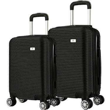 Imagem de Kit 2 Mala de Viagem Bordo PP Padrão ANAC e Grande Em ABS - EAGLE, Pre