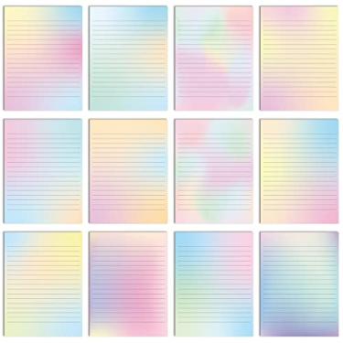 Imagem de Patelai Papel de papelaria gradiente pastel, 120 folhas, 21 x 28 cm, papel estético decorativo, pautado com dupla face, papel de escrita para anotações, scrapbook, artesanato, convite de escritório, materiais de impressão