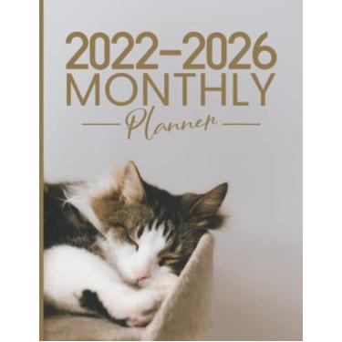 Imagem de 2022-2026 Monthly Planner: 5 Year Calendar Notebook For Women & Men - Appointment Schedule Organizer 2022-2026 - A4 - Pretty Cover Design For Cat ... - 60 Month Agenda Schedule With To-Do Lists