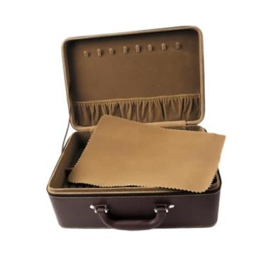 Imagem de YIJU Pulseira caixa de armazenamento jóias estojo elegante titular recipiente pulseira organizador para shopping venda casa quarto, Forro Marrom,