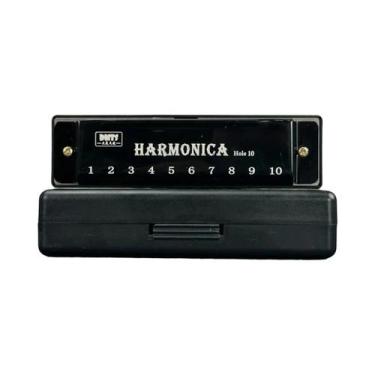 Imagem de Gaita de Boca Profissional Miwayer - 10 Buracos - Instrumento Musical 