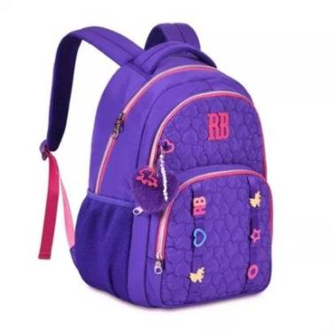 Imagem de Mochila Costas Escolar Menina Rebecca Bonbon Juvenil Roxo Clio Style-Feminino