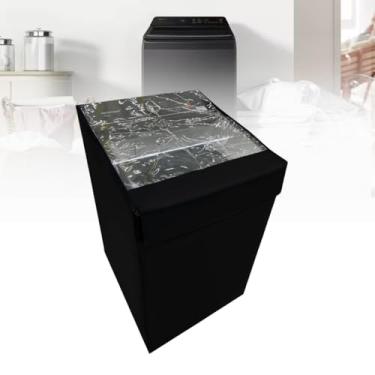 Imagem de CAPA PARA MÁQUINA DE LAVAR BRASTEMP 17KG BW17LTA TRANSPARENTE (PRETO)