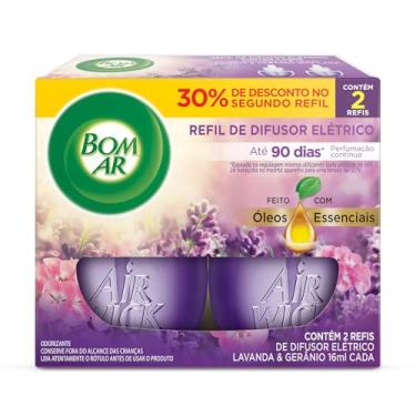 Imagem de Bom Ar Difusor Elétrico Lavanda e Gerânio Refil 2 unidades 16ml