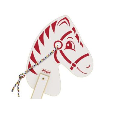 Imagem de Cavalinho de madeira com corda e rodinhas lindo - JUNGES