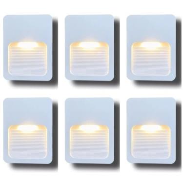 Imagem de Kit 6x Balizador Arandela De Parede Branco 2w Ip65 Branco Quente Bivolt