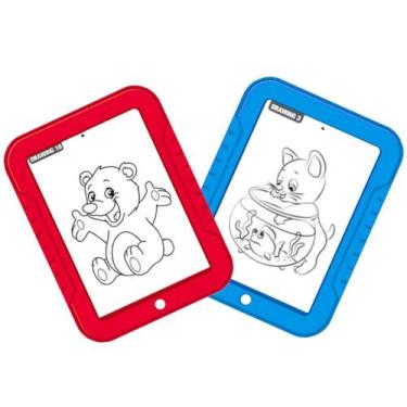 Imagem de Lousa Infantil 12 Pol Tablet LCD Magica Caneta Digital - MONISH, Azul