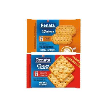 Imagem de Combo Biscoitos Renata Maizena e Cracker Sachê 120 Unidades