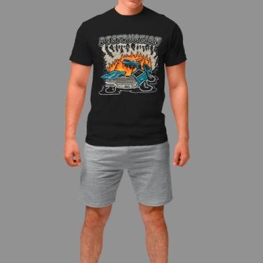 Imagem de Camisetas Básica Masculina Casual Gola Redonda - Rodliwes, Preto, M
