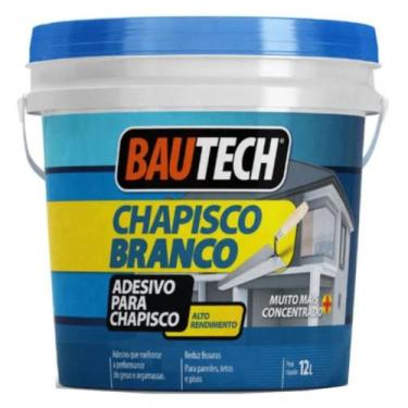 Imagem de Aditivo Líquido Chapisco Branco 500 12 Litros Bautech Alto Rendimento