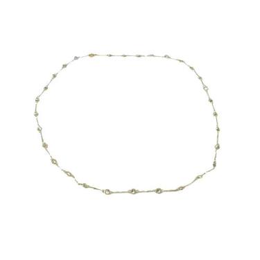 Imagem de Corrente De Ouro 18k Pedras Brancas Zirconia  - DR Joias