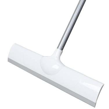 Imagem de Vassoura de borracha mágica, rodo de piso com cabo longo de 127 cm, vassoura de limpeza doméstica multifuncional para piso de cozinhas, azulejo de chuveiro, vinil, pêlo de animal de estimação (42 cm)