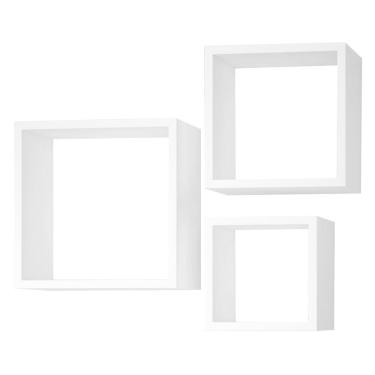 Imagem de Kits De 3 Nicho Decorativo Quarto, Sala, Branco Resistente