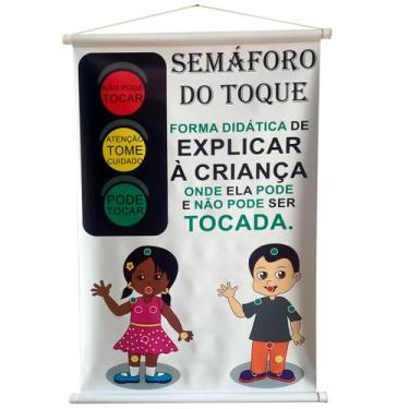 Imagem de Banner Pedagógico Infantil Escolar Semáforo Do Toque - Brink Sul