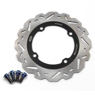 Imagem de Rotor de disco de freio traseiro com parafusos de montagem para Honda CB500F CB500X CBR500R 2013-2021, CMX REBEL 500 17-21, CB650R NEO SPORT CAFE 19-21, CB650F CBR650F 14-18, acessórios de motocicleta