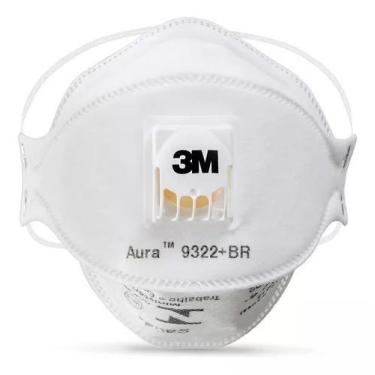 Imagem de Máscaras Aura Respiratória Pff2 N95 Aura 9322 3m Branca