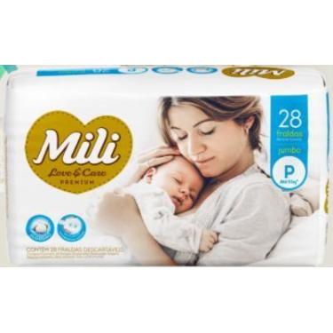 Imagem de Fralda Descartável MILI Love & Care Tam P 28 fraldas Premium