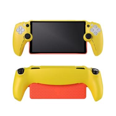 Imagem de UYIYE Thin Fit Designed for PlayStation Portal Remote Player Case (yellow+red)