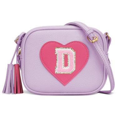 Imagem de KKXIU 2 3 4 5 6 7 8 9 10 anos de idade menina bolsa de presente infantil bolsa transversal com borla, Roxa