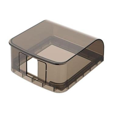 Imagem de IEUDNS IP55 à prova d'água 86 tipo caixa de interruptor tampa de saída material PP acessório 4x4,7x2 polegadas para restaurantes, armazéns, oficinas, preto