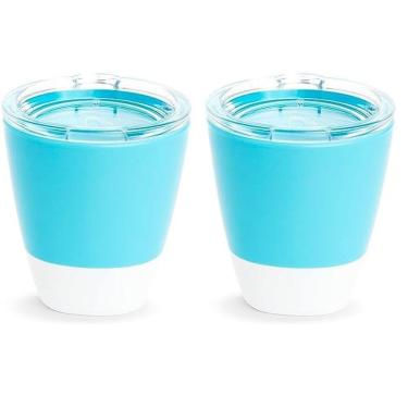 Imagem de Copo infantil Munchkin Splash Open 200 mL azul com tampa de treinamento