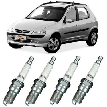 Imagem de Jogo Vela de Ignição Chevrolet Celta 1.4 2003 a 2007 Gpower Ngk
