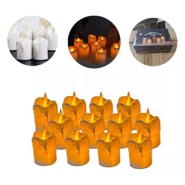 Imagem de BEMMY Kit 12 Velas Decorativa De Led Simulação Balançando 5 * 7cm, Kit 12 Vela Eletrônica Vela De Led Amarela, Luzes De Velas Para Decoração De Casa, Baterias Não Incluídas