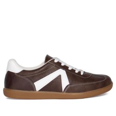 Imagem de Tênis Feminino Vizzano Recortes Laterais Marrom Escuro, Marrom escuro,