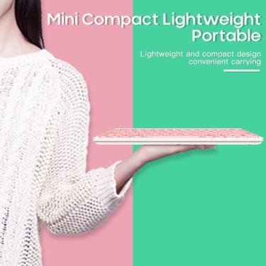 Imagem de Para Android iOS Windows o mais novo teclado sem fio Bluetooth portátil para iPad/iPhone/Macbook Tablet pc Mini Teclado (rosa)