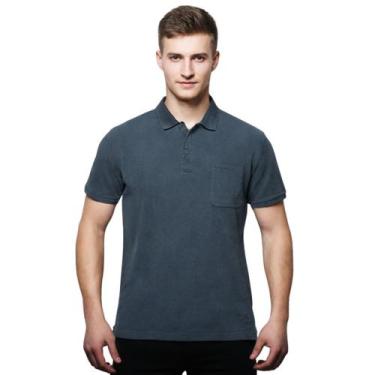 Imagem de Camisa Masculina Gola Polo Piquet Com Bolso - C&C, Grafite, GG