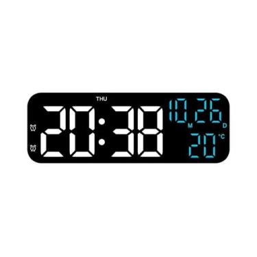 Imagem de Despertador Digital LED Modo Noturno Temperatura Data Semana Display C