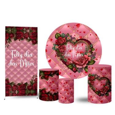 Imagem de Trio Capas Cilindro  Painel Redondo  Lateral Dia das Mães - Fadrix, K2
