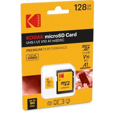 Imagem de KODAK Cartão MicroSDXC Classe 10 UHS-I U1 de 128 GB com Adaptador Velocidade de Gravação 10x