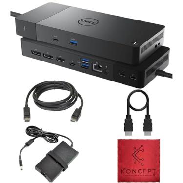 Imagem de Dell WD22TB4 Thunderbolt 4 Dock Bundle – 40Gbps – USB-C/USB-A – 1 ano de garantia – Estação de ancoragem com 180W, HDMI, cabos DisplayPort e pano de limpeza – Suporta monitores duplos/triplos e telas
