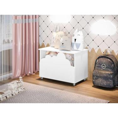 Imagem de Baú Infantil Organizador De Brinquedos Nuvem Branco - DIVALOTO