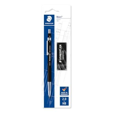 Imagem de STAEDTLER Lapiseira 780 C BKP6 Mars Technico com grafite e borracha HB, preta