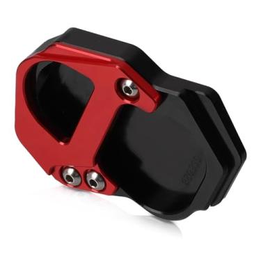 Imagem de Acc-Creativity Suporte para pé de motocicleta com ampliador lateral para placa de extensão compatível com BMW R nineT 2017-2024 (vermelho)
