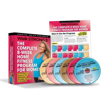 Imagem de Walk Strong 3: The Complete 8 Week Home Fitness Program for Women Ultimate DVD Collection [20 Workouts on 6 discs, wall calendar included]