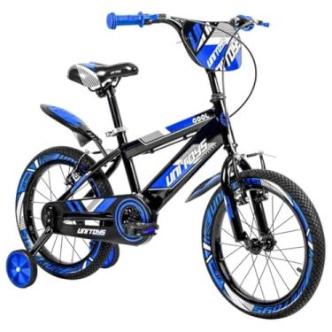 Imagem de Bicicleta Infantil Aro 16 Com Rodinhas Laterais - Suporta Até 30Kg - Idade Recomendada de 3 a 8 Anos (Azul)