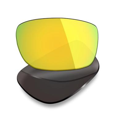 Imagem de Mryok Lentes de substituição compatíveis com Oakley Crosslink XS OY8002 51 mm - Opções, Espelhado em ouro 24k, One Size